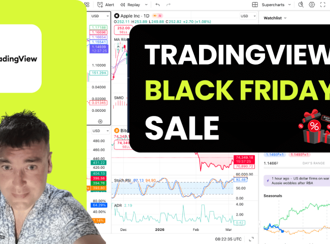 The TradingView Black Friday Sale 2026 starts November 23. Last year’s deals were up to 80% off plus a free month. Compare 2026 plan prices and FAQs.